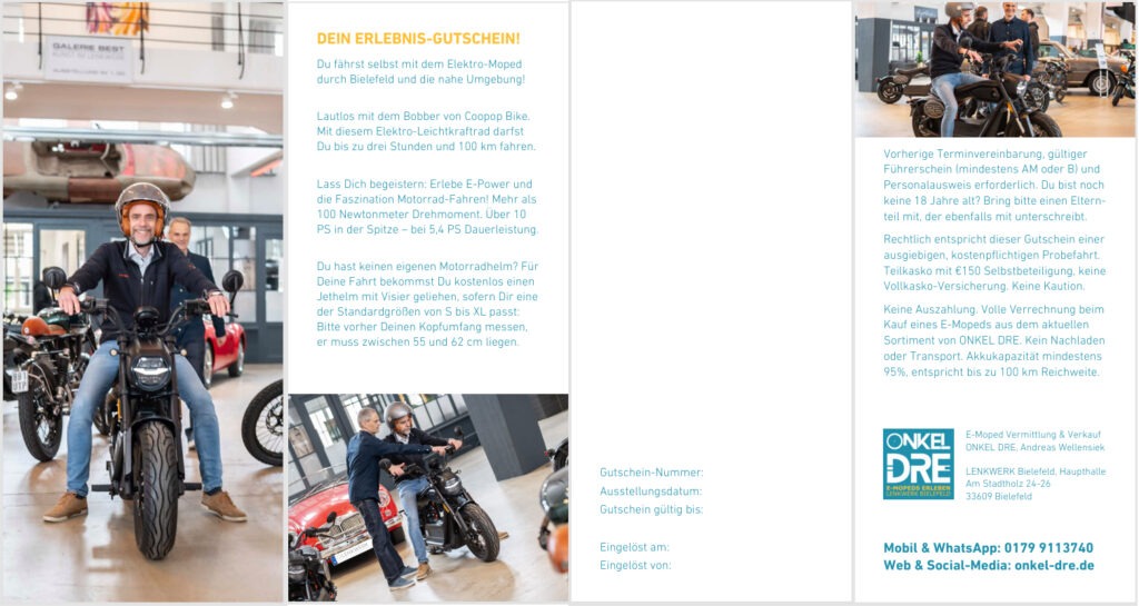 Vorschau Geschenkgutschein E-Moped erleben