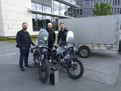 Metorbike Lieferung Vorführer E-Mopeds Onkel Dre