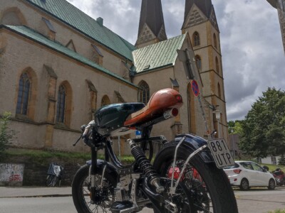 Metorbike vor Neustädter Marienkirche